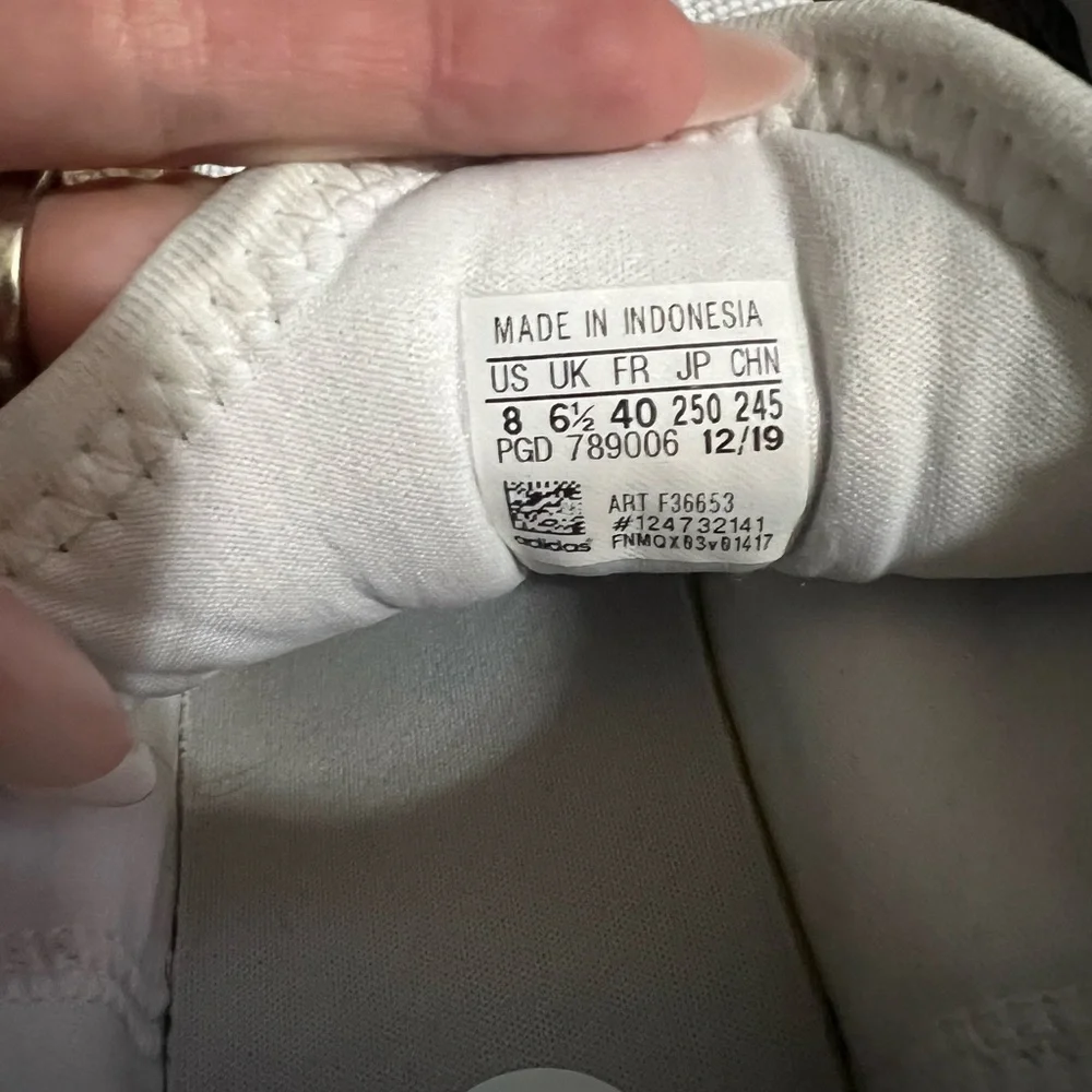 Adidas White and Cream Sneakers